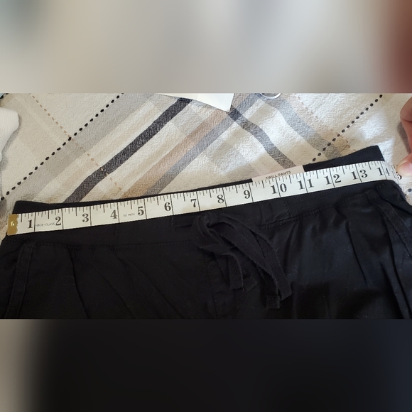 STYLE & CO BLACK PULL ON CUFFED UTILITY PANTS WITH DRAWSTRING SIZE 6 - Picture 10 of 12